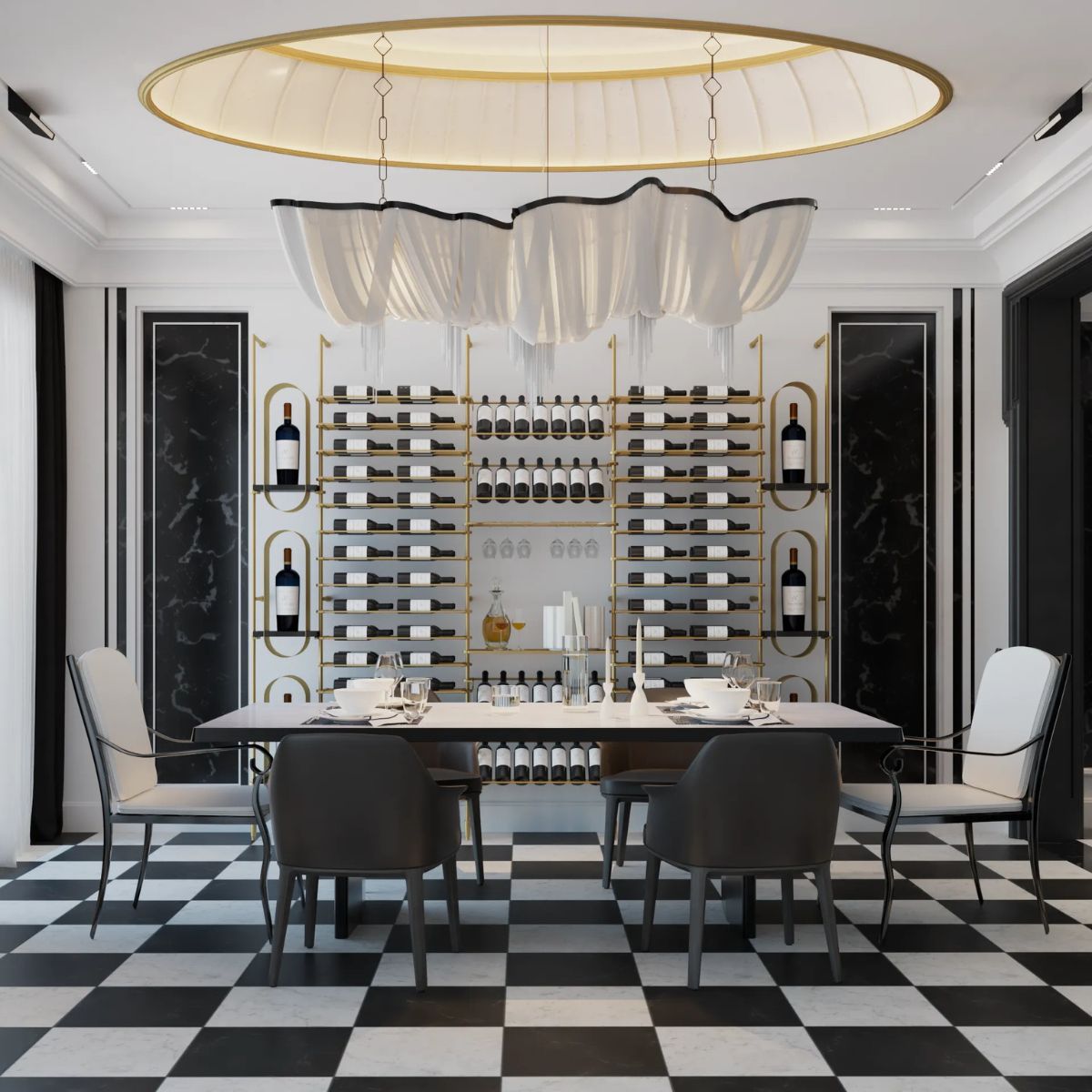 abruzzo-wine-wall-224-bottles – wine cabinet by Grandeur Furnishings