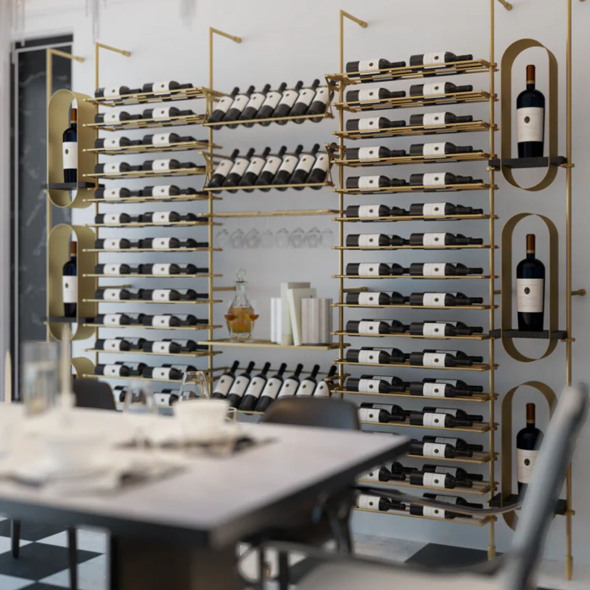 abruzzo-wine-wall-224-bottles – wine cabinet by Grandeur Furnishings