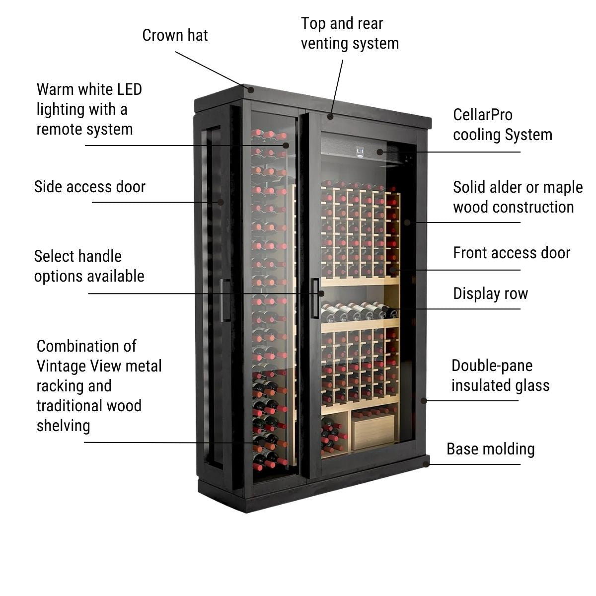 contoro-left-wine-cabinet – wine cabinet by Grandeur Furnishings