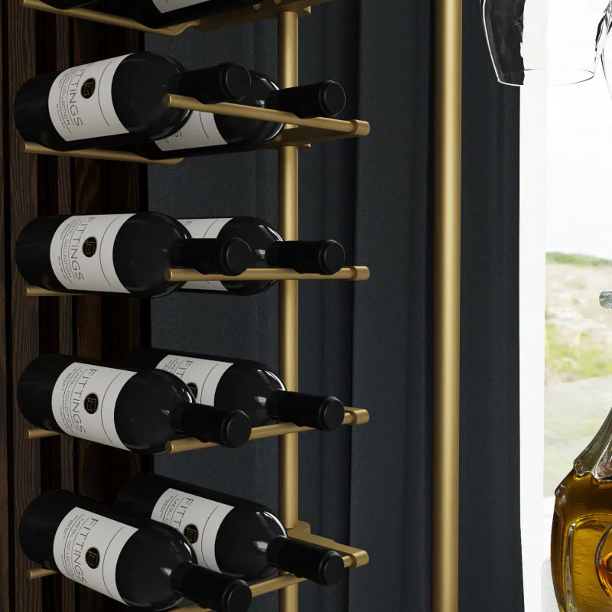 lazio-wine-wall-100-bottles – wine cabinet by Grandeur Furnishings