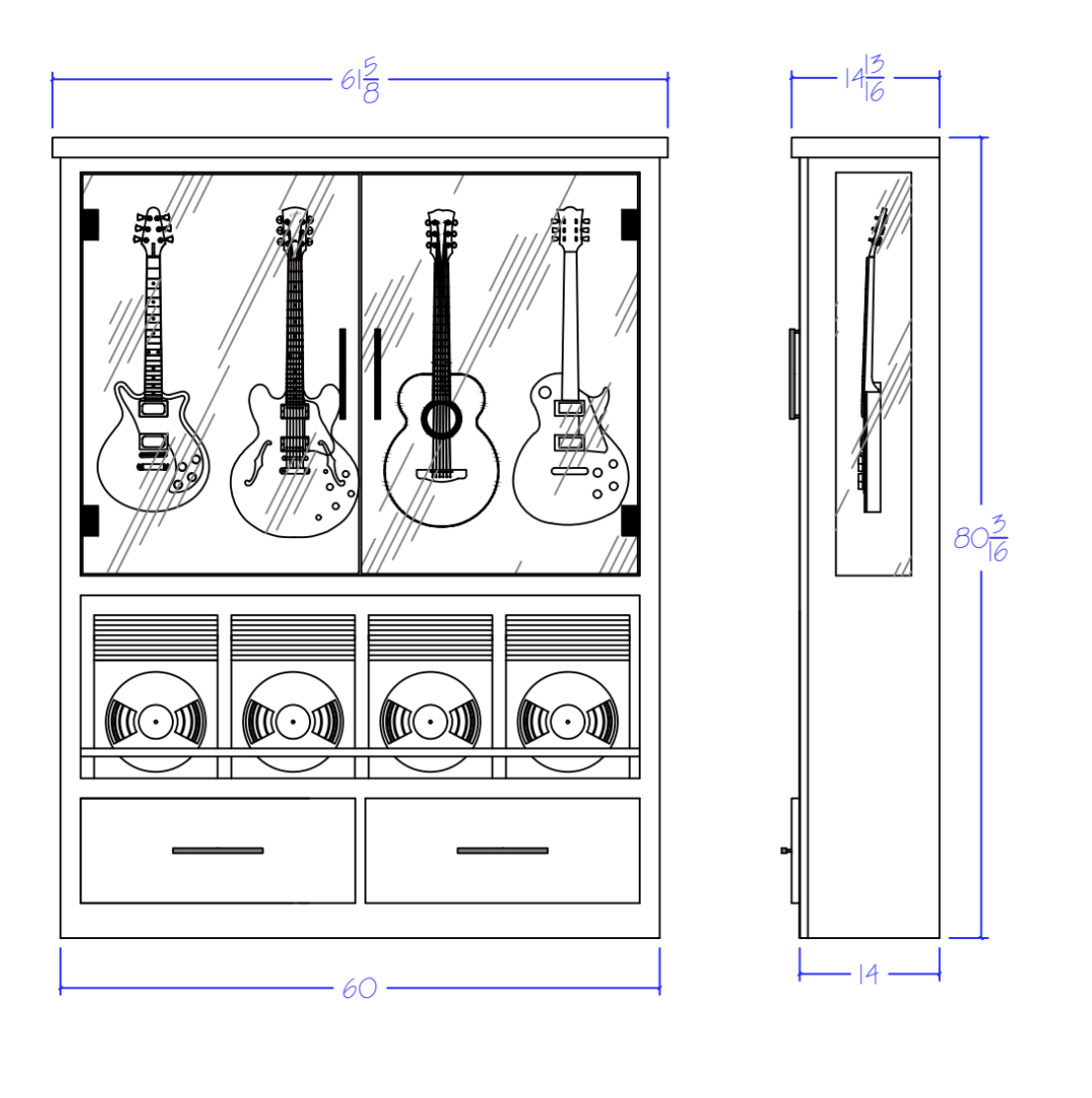 timbre-guitar-cabinet – wine cabinet by Grandeur Furnishings