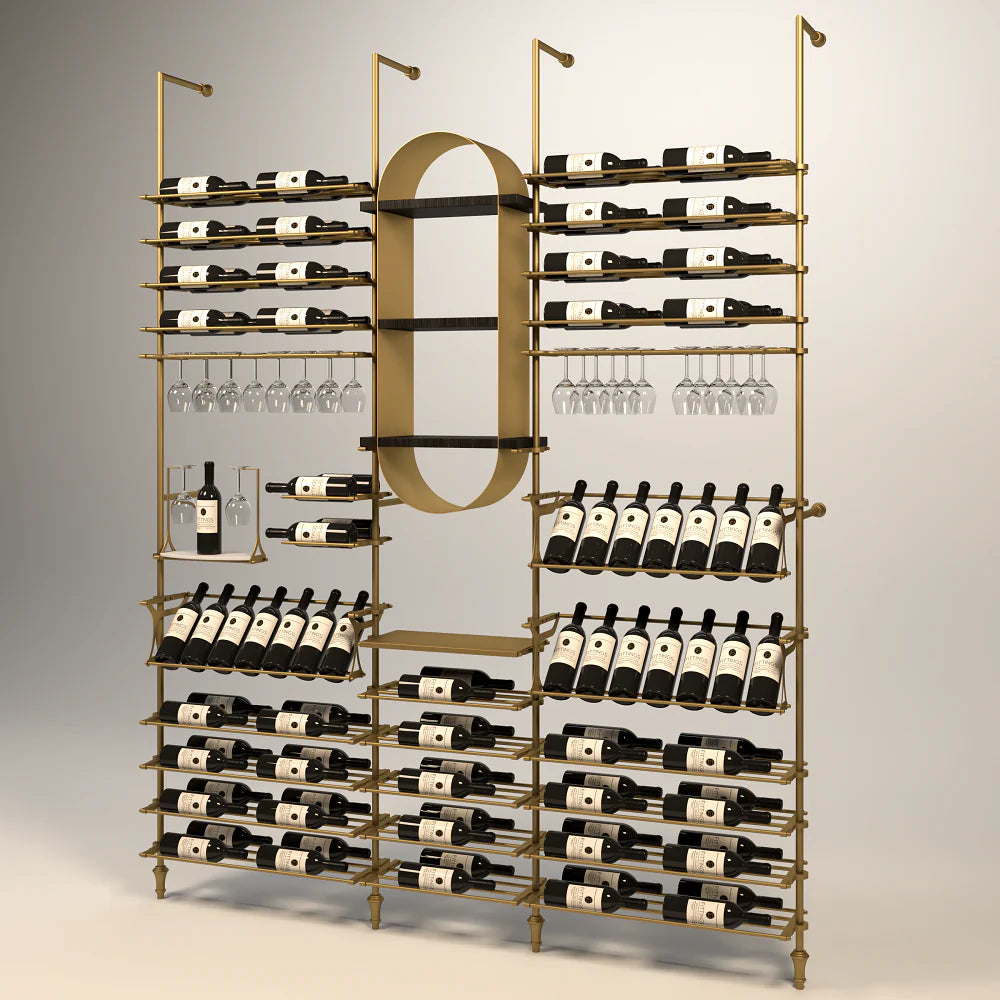 lombardy-wine-wall-103-bottles – wine cabinet by Grandeur Furnishings