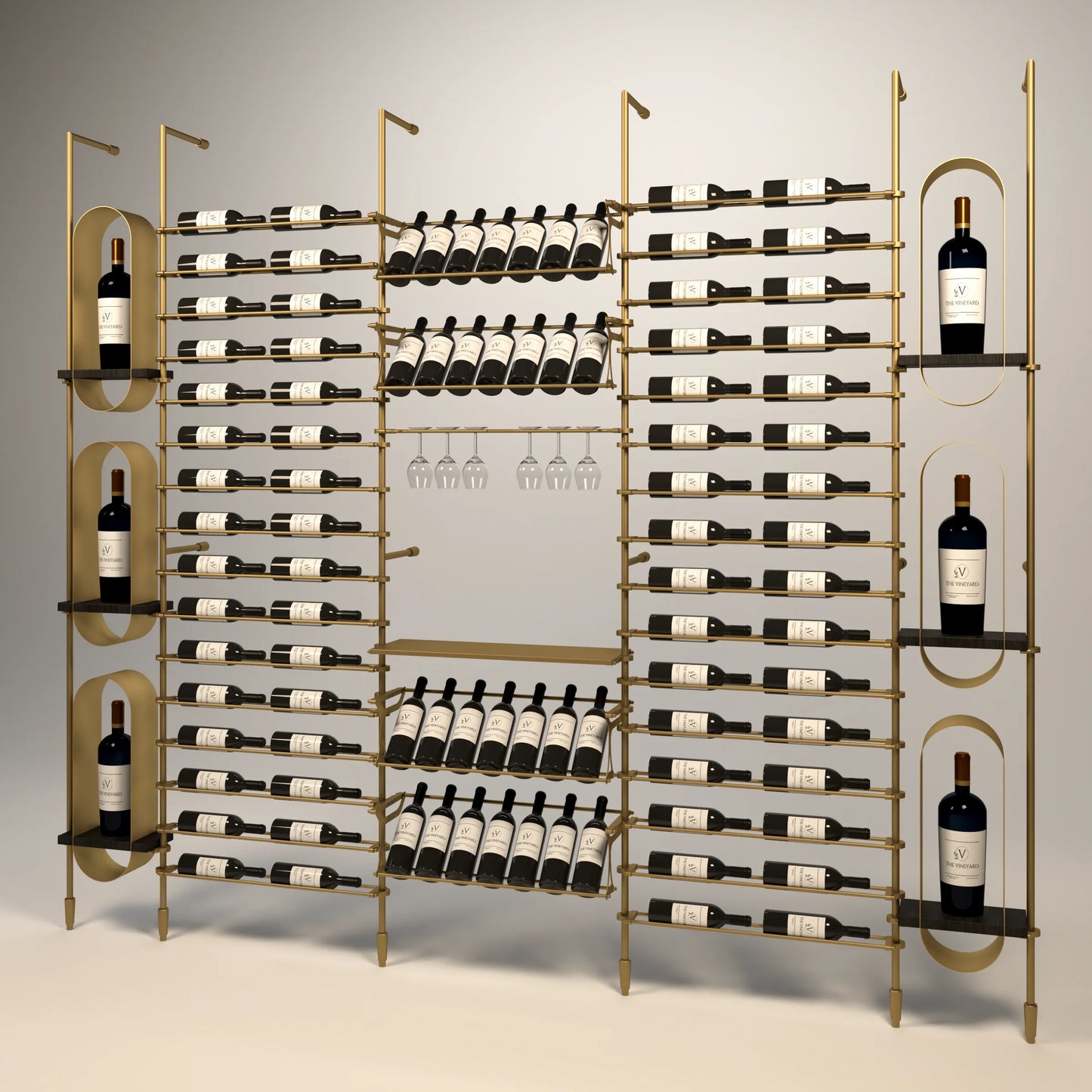abruzzo-wine-wall-224-bottles – wine cabinet by Grandeur Furnishings