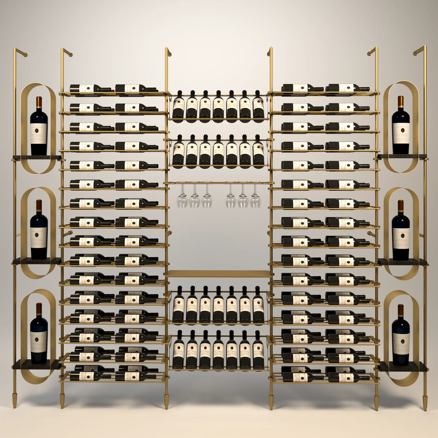 abruzzo-wine-wall-96-bottles – wine cabinet by Grandeur Furnishings
