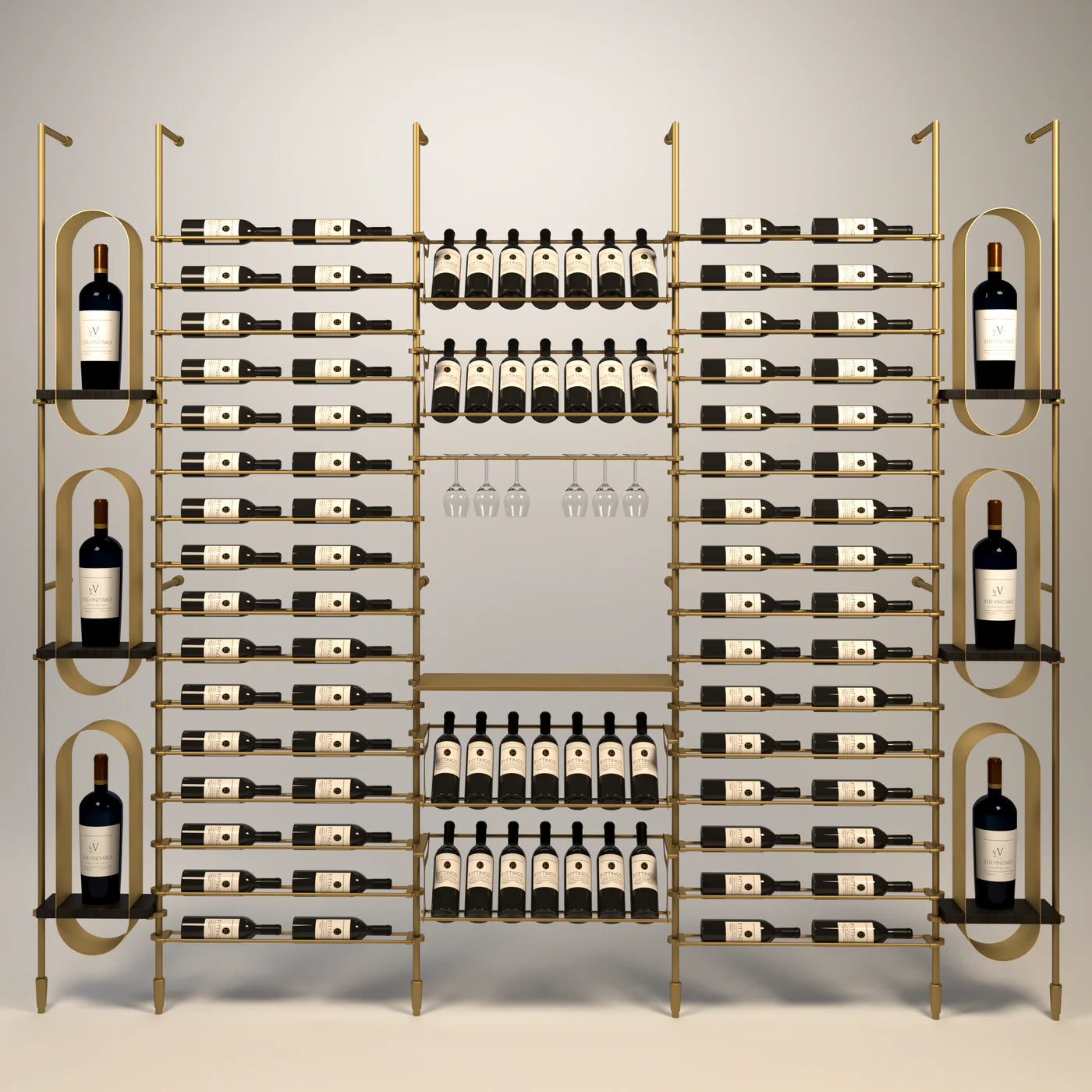 abruzzo-wine-wall-224-bottles – wine cabinet by Grandeur Furnishings