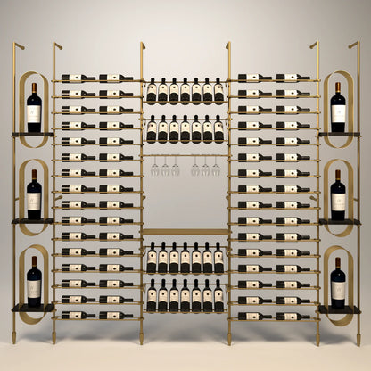 abruzzo-wine-wall-224-bottles – wine cabinet by Grandeur Furnishings