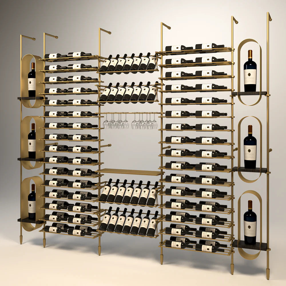 abruzzo-wine-wall-96-bottles – wine cabinet by Grandeur Furnishings
