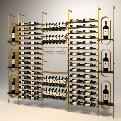 abruzzo-wine-wall-96-bottles – wine cabinet by Grandeur Furnishings