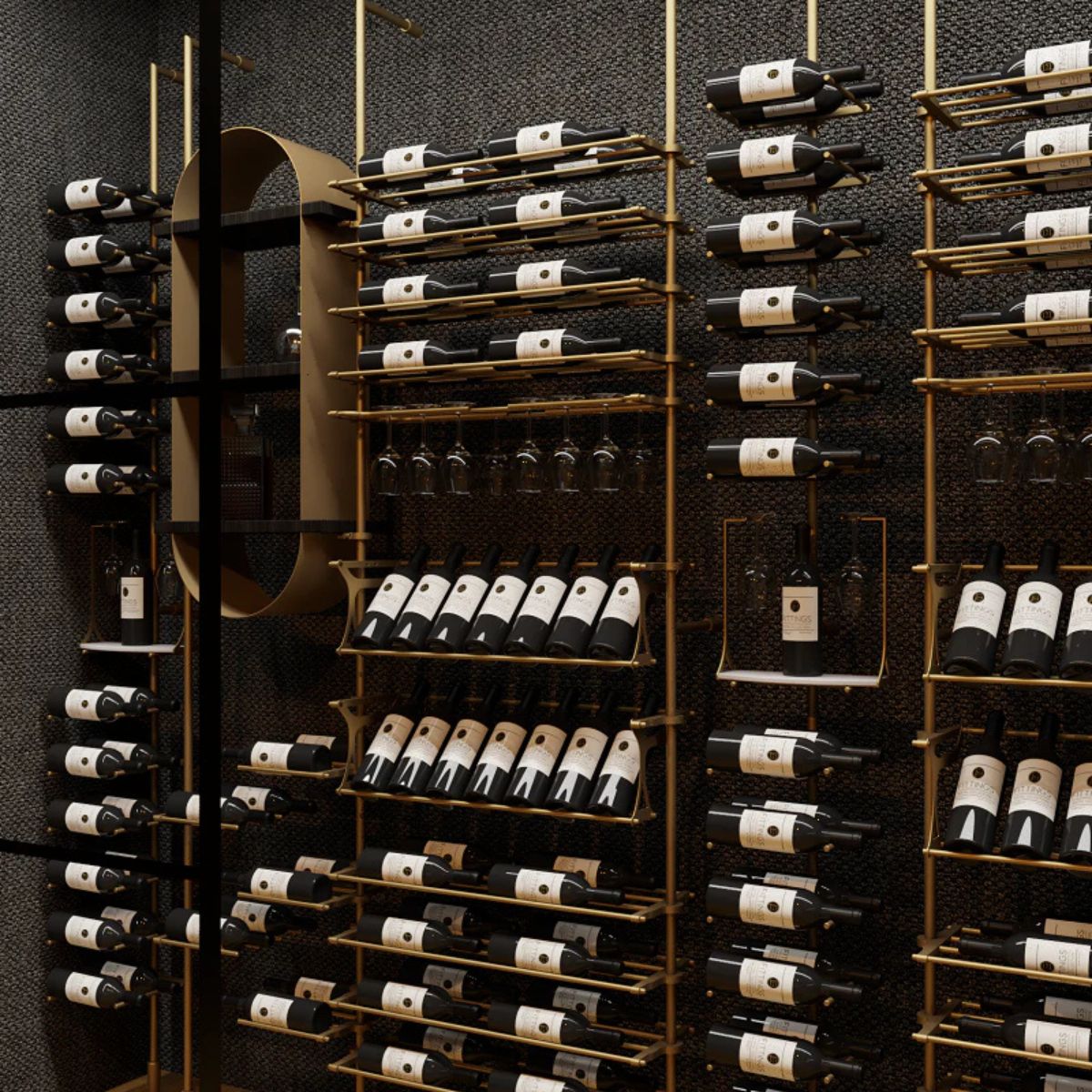 calabria-wine-wall-113-bottles – wine cabinet by Grandeur Furnishings