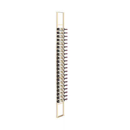 W Series floating wine rack, floor-to-ceiling, 21 bottles, golden bronze