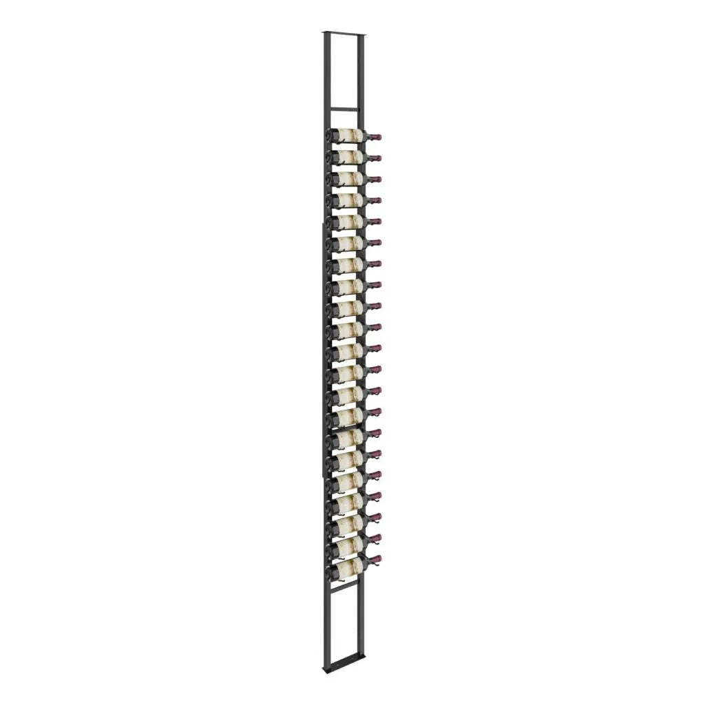 W Series floating wine rack, floor-to-ceiling, 21  bottles, matte black