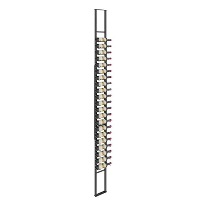 W Series floating wine rack, floor-to-ceiling, 21  bottles, matte black