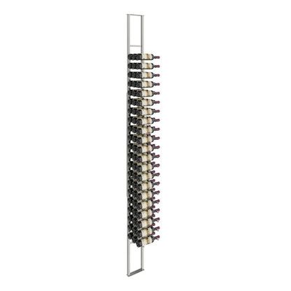 W Series floating wine rack, floor-to-ceiling, 63 bottles, gunmetal