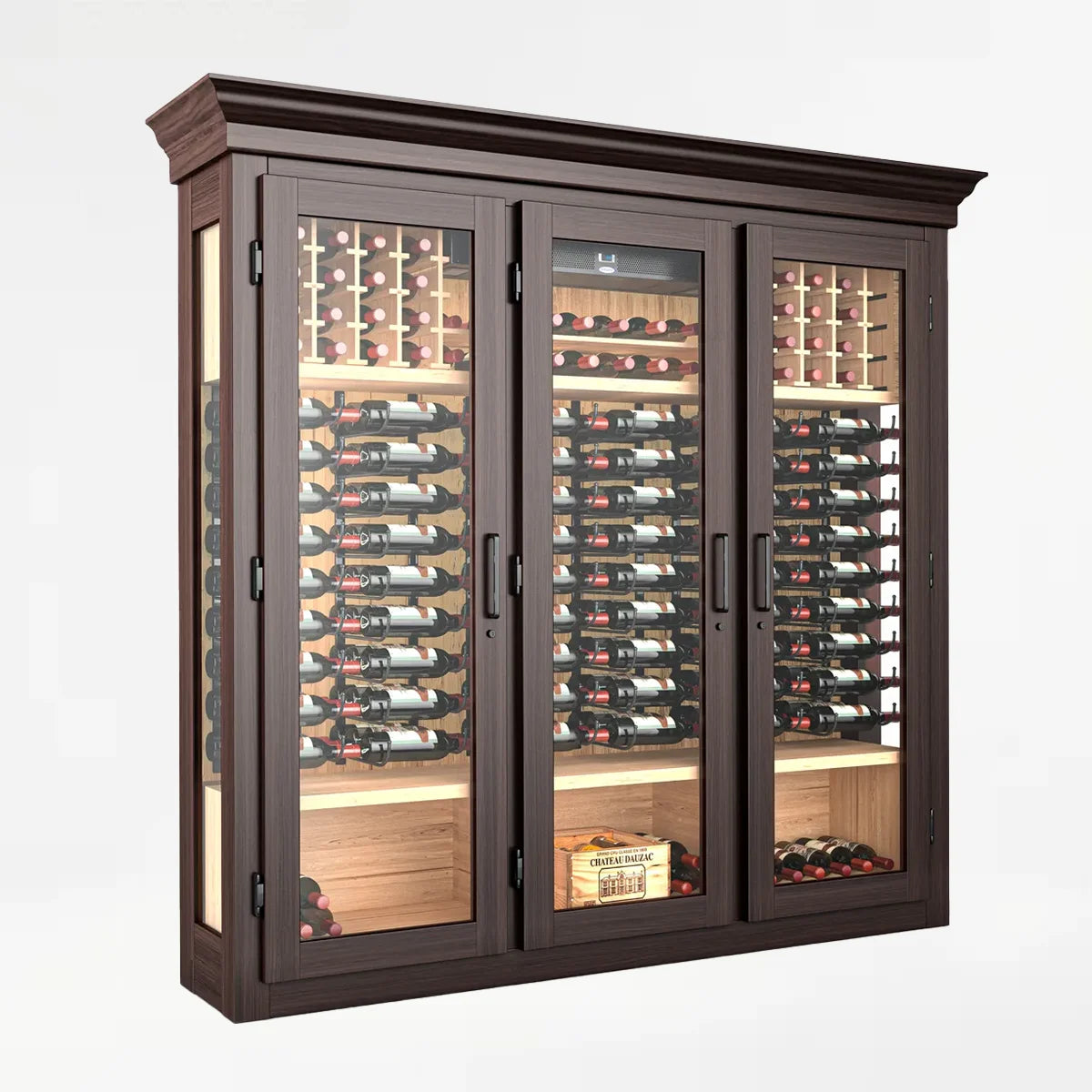 Profile Wine Cabinet – 284 Bottle Storage with Crown Molding & Cooling ...