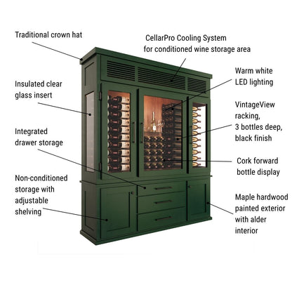Linden Wine Cabinet diagram