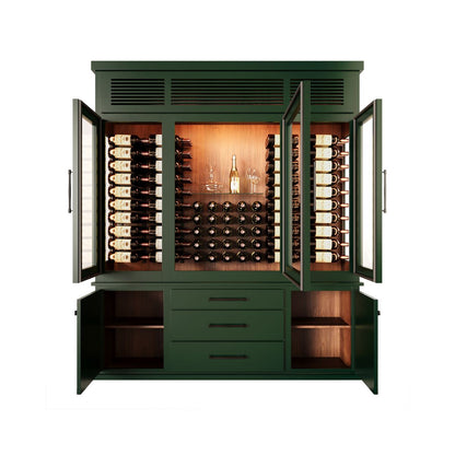 Lindon conditioned wine cabinet open