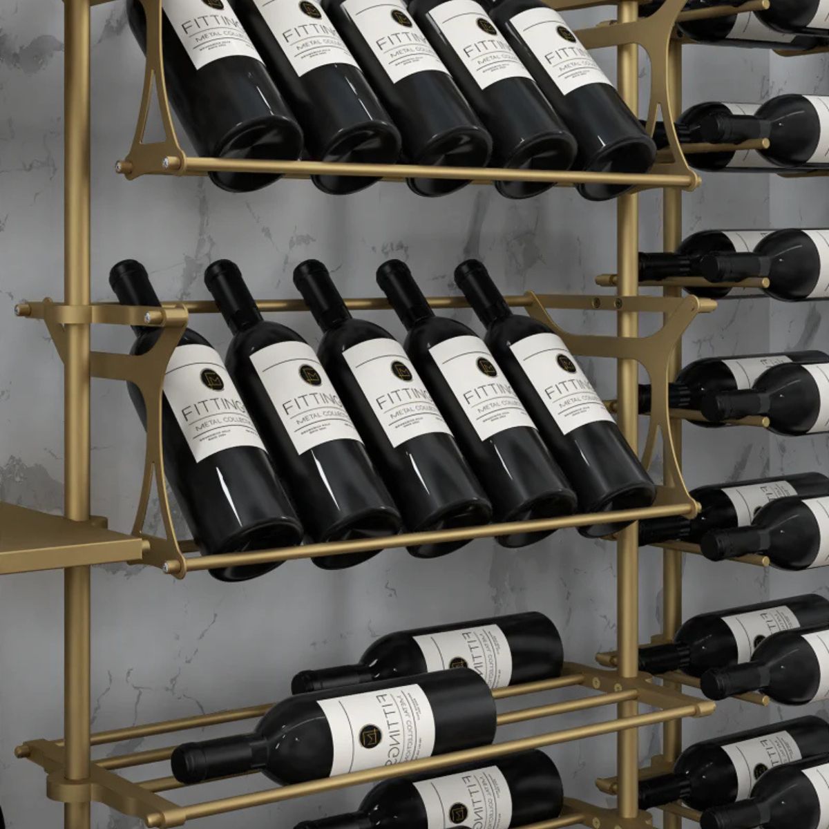 marche-wine-wall-128-bottles – wine cabinet by Grandeur Furnishings