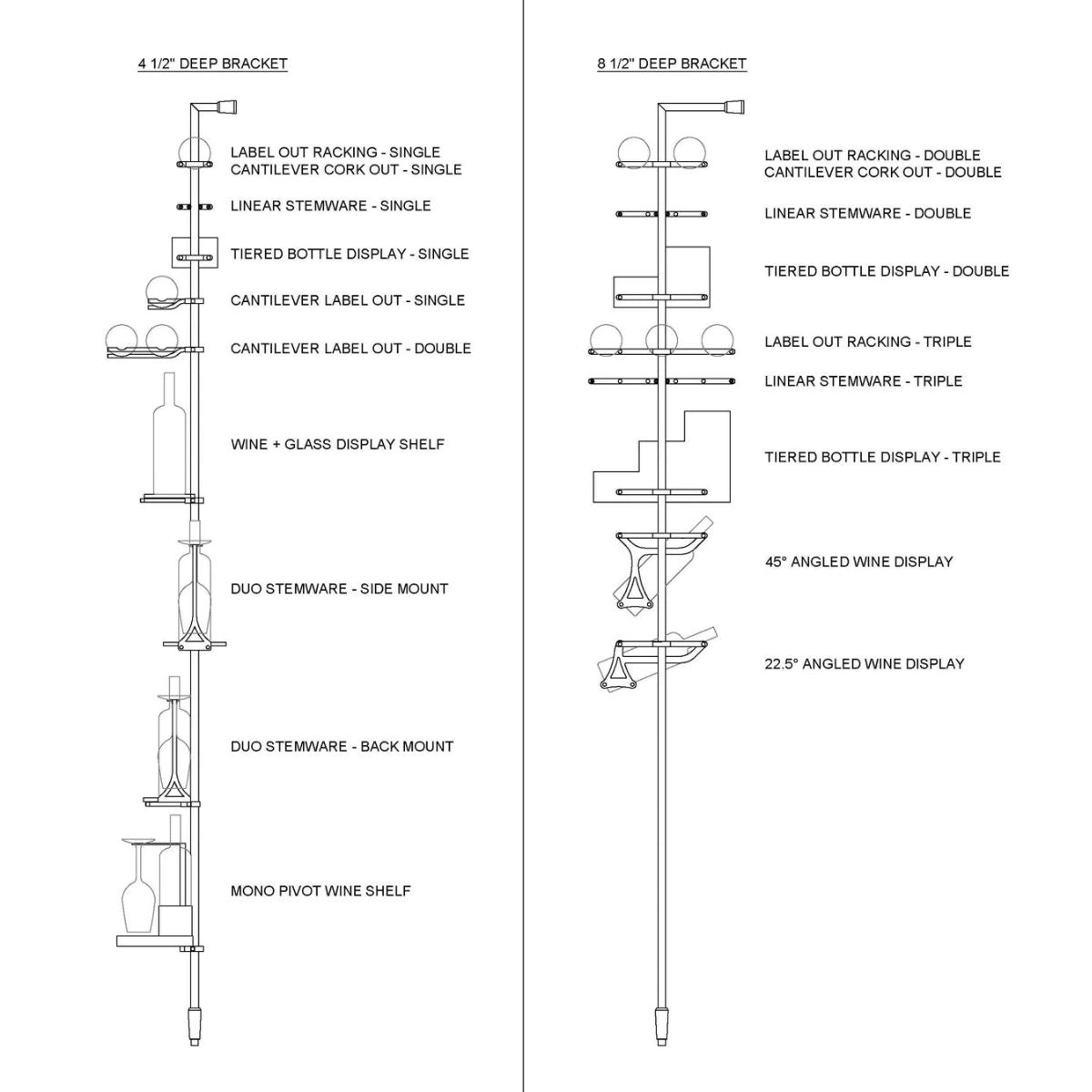 mono-pivot-wine-shelf – wine cabinet by Grandeur Furnishings