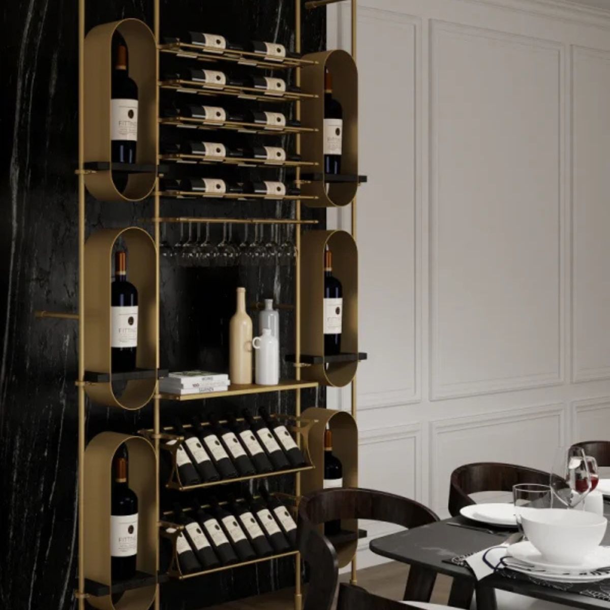 piedmont-wine-wall-26-bottles – wine cabinet by Grandeur Furnishings