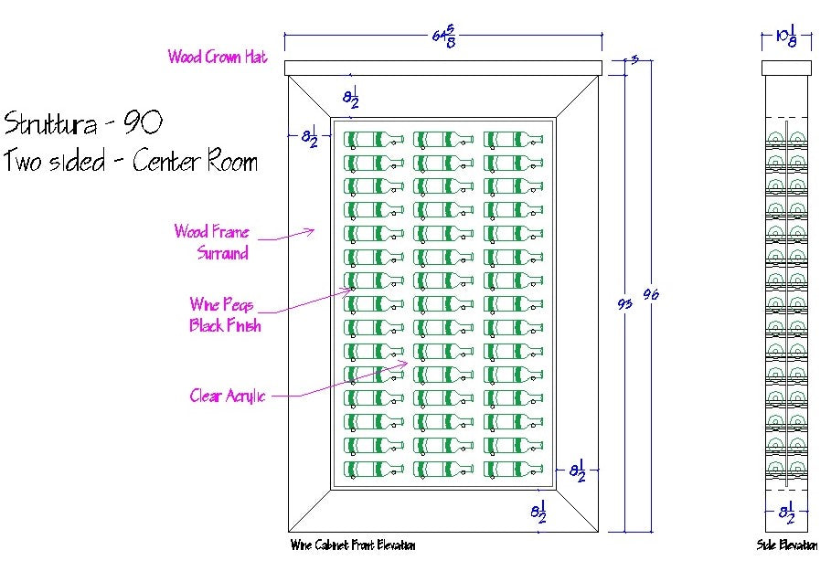 struttura-90-wine-racking – wine cabinet by Grandeur Furnishings