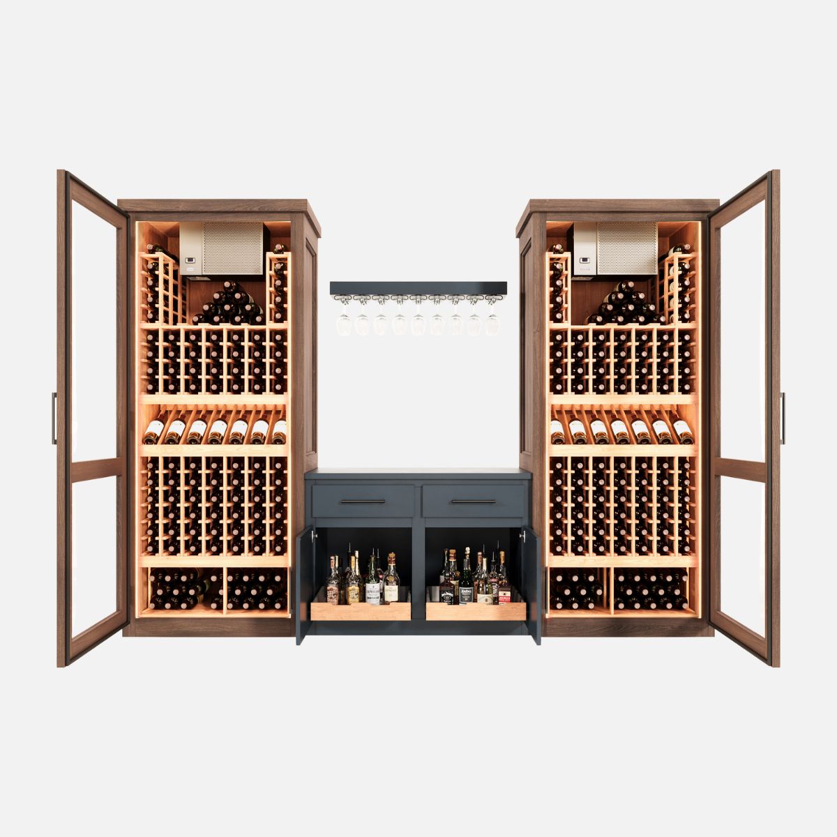 twin-reserve-wine-cabinet – wine cabinet by Grandeur Furnishings