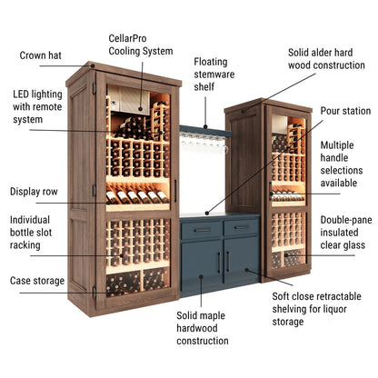 twin-reserve-wine-cabinet – wine cabinet by Grandeur Furnishings