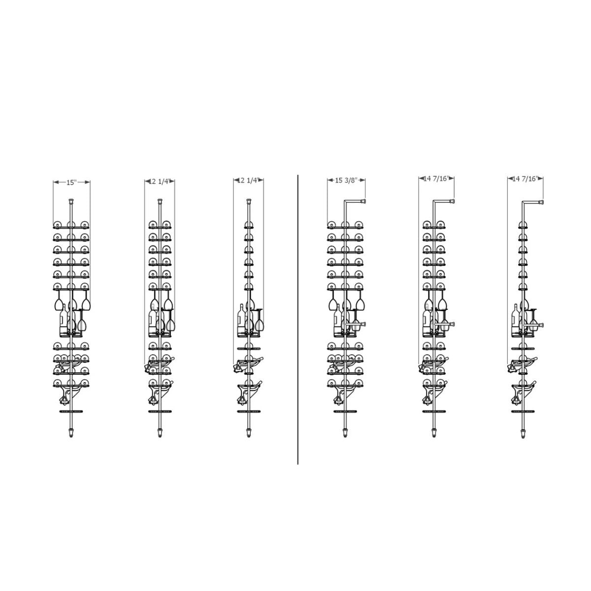 venato-wine-wall-118-bottles – wine cabinet by Grandeur Furnishings