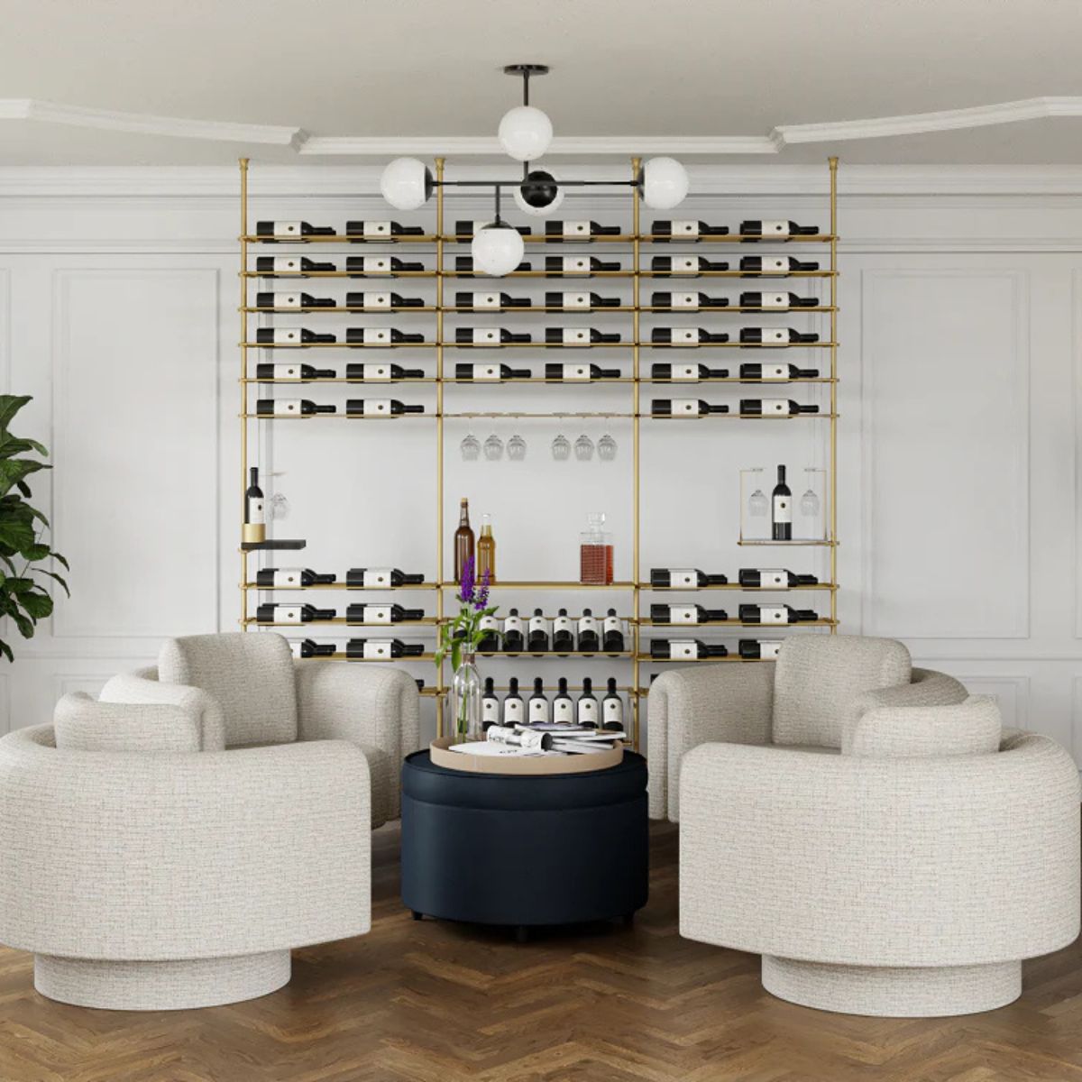 venato-wine-wall-118-bottles – wine cabinet by Grandeur Furnishings