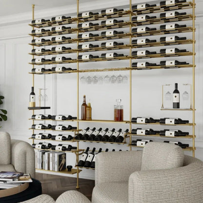 venato-wine-wall-118-bottles – wine cabinet by Grandeur Furnishings