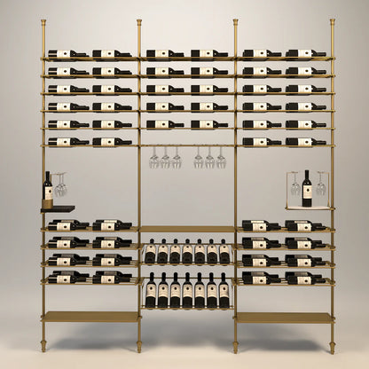 venato-wine-wall-118-bottles – wine cabinet by Grandeur Furnishings