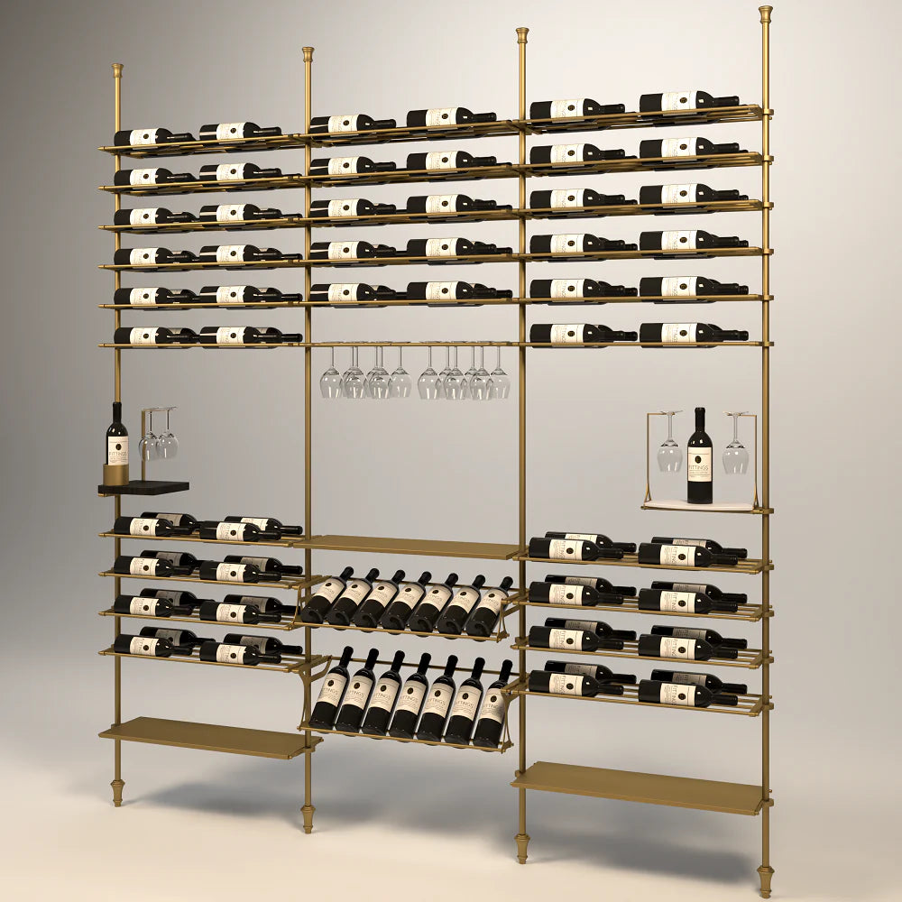 venato-wine-wall-118-bottles – wine cabinet by Grandeur Furnishings