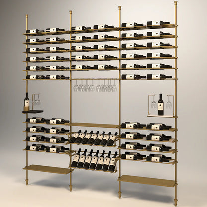 venato-wine-wall-118-bottles – wine cabinet by Grandeur Furnishings