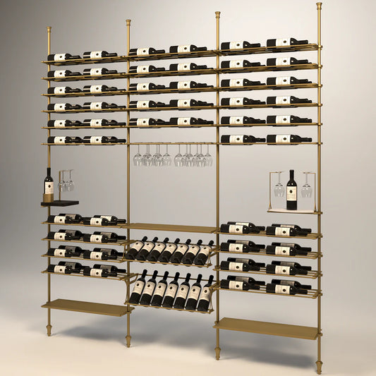 venato-wine-wall-118-bottles – wine cabinet by Grandeur Furnishings