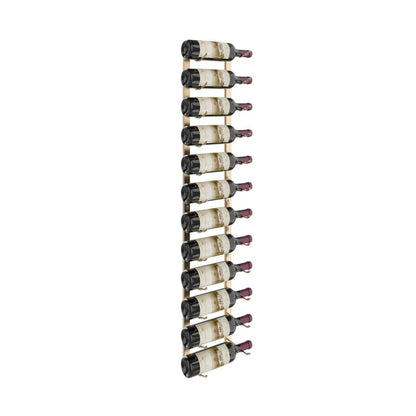 Golden bronze Wine rack holding multiple wine bottles on a white background