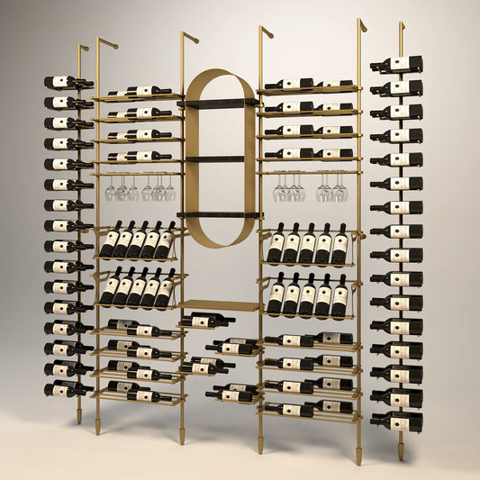 marche-wine-wall-128-bottles – wine cabinet by Grandeur Furnishings