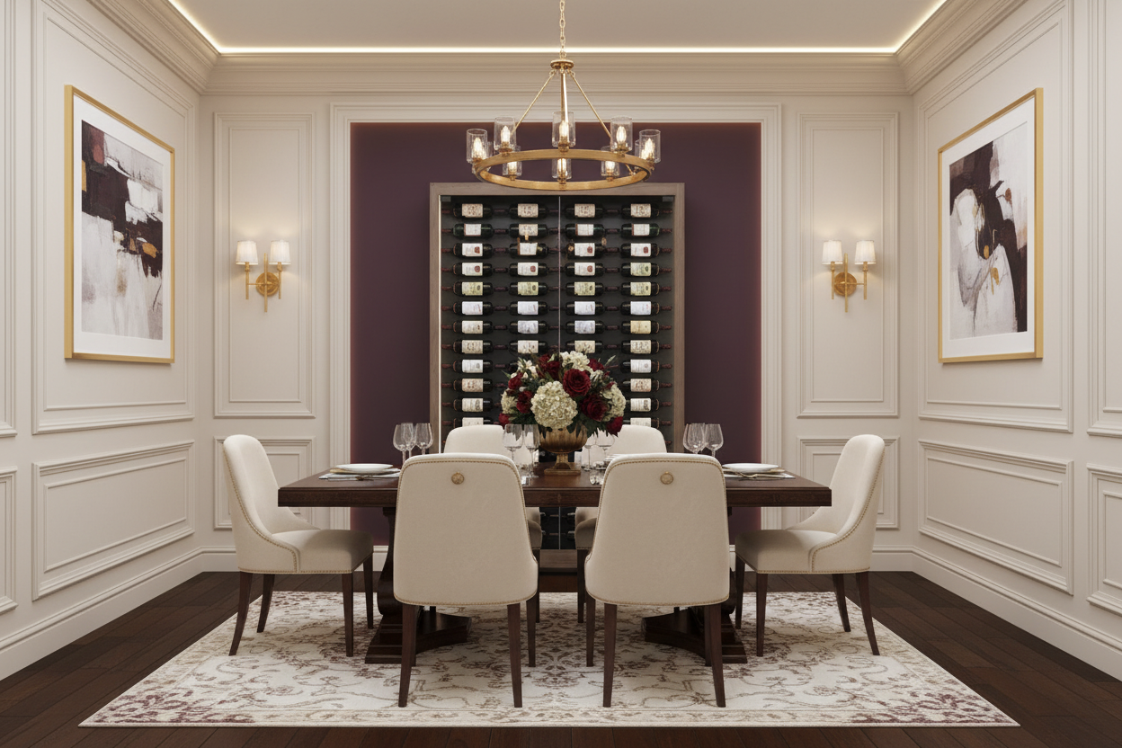 Wine Wall Cabinet 68 in luxury home